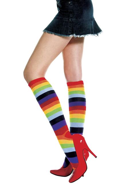 rainbow striped stockings|rainbow stockings for women.